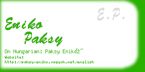 eniko paksy business card